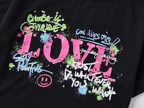 Image of Stylish Graffiti /Butterfly /Tropical Crop Top for Little & Big Girls - Cool Summer T-Shirt Clothes Size 6-18