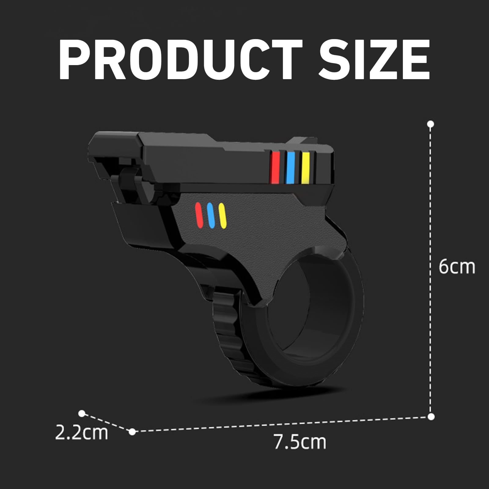 Fidget Slider Gun, 3D Printed Fidget Gun for Adults & Kids, Stress Relief Sensory Toy with 4 Play Modes - Image 2