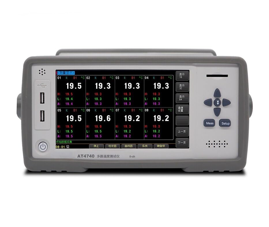 AT47XX 8-64CH Thermocouple Meter ±0.2°C Accurate Temperature Data Logger 350V Isolated Inputs for Industrial Process Monitoring and HVAC Applications