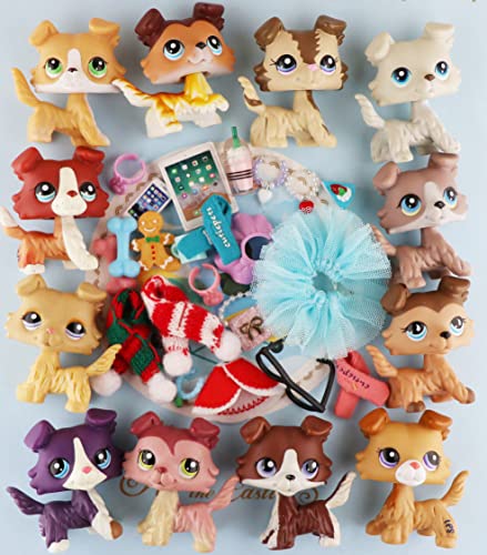 LovePets lps Collie 3pcs Random, lps Rare Figures 3pcs Random and 7pcs lps Accessories Random Kids Christmas/Birthday Gift