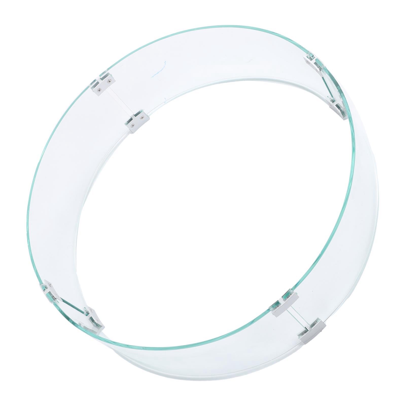 Cryfokt Parabrezza in Vetro Temperato Scudo di Trasparente per Braciere Rotondo, Facile Pulire e Installare, Fornisce Protezione per Bambini e Ospiti, Diametro 650 Mm, Spessore 6 Mm