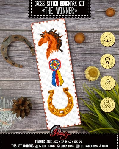 Image of Povitrulya The Winner - Counted Cross Stitch Bookmark Kit