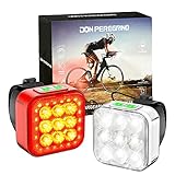 Luz Bicicleta Delantera y Trasera Recargable – Impermeable, DONPEREGRINO X1 Luces Bicicleta