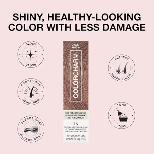 Image of COLORCHARM Demi Permanent Hair Color - Gloss, Refresh & Tone - 2 Fl Oz | Shea Butter | Free of ammonia, gluten, parabens, and animal-derived ingredients.