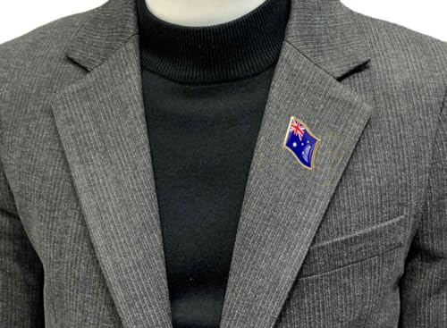Image of vmcoatdu Country Flag Backs Locking Pin Keepers Locking Clasp Pin Badge International Travel Brooch Metal Alloy Souvenir Pin 0.75x0.7 Inch Small Pin