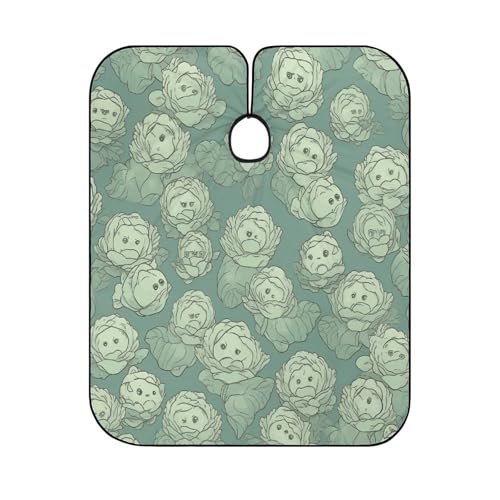 Capa para cortar cabello con patrón Cabbage ajustable miniatura 6