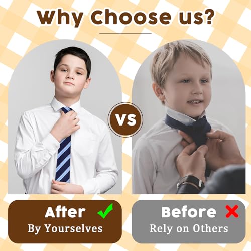 Boys Tie Pre-tied Adjustable Kids Tie, Solid Color Ties for Boys for School Uniforms Accessories Party Casual4