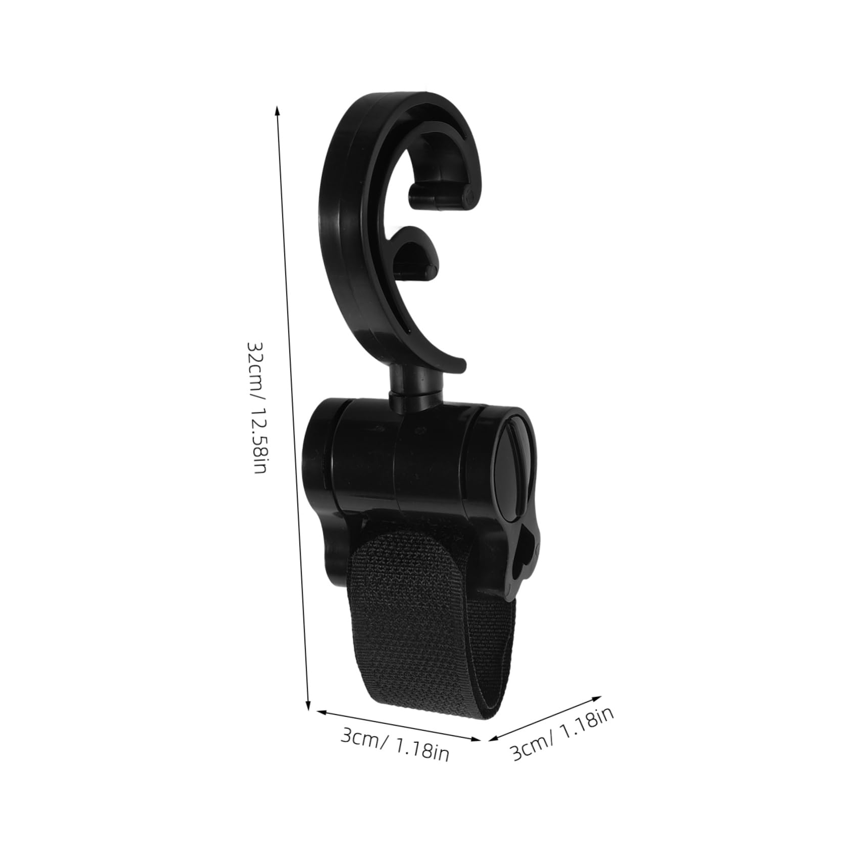 KOMBIUDA Stroller Hanger Set 2pcs Rotating Car Seat Hook Strap Semi-Enclosed Design for Stroller Bag Holder