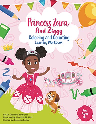 Image of Princess Zara and Ziggy Coloring and Counting Learning Workbook