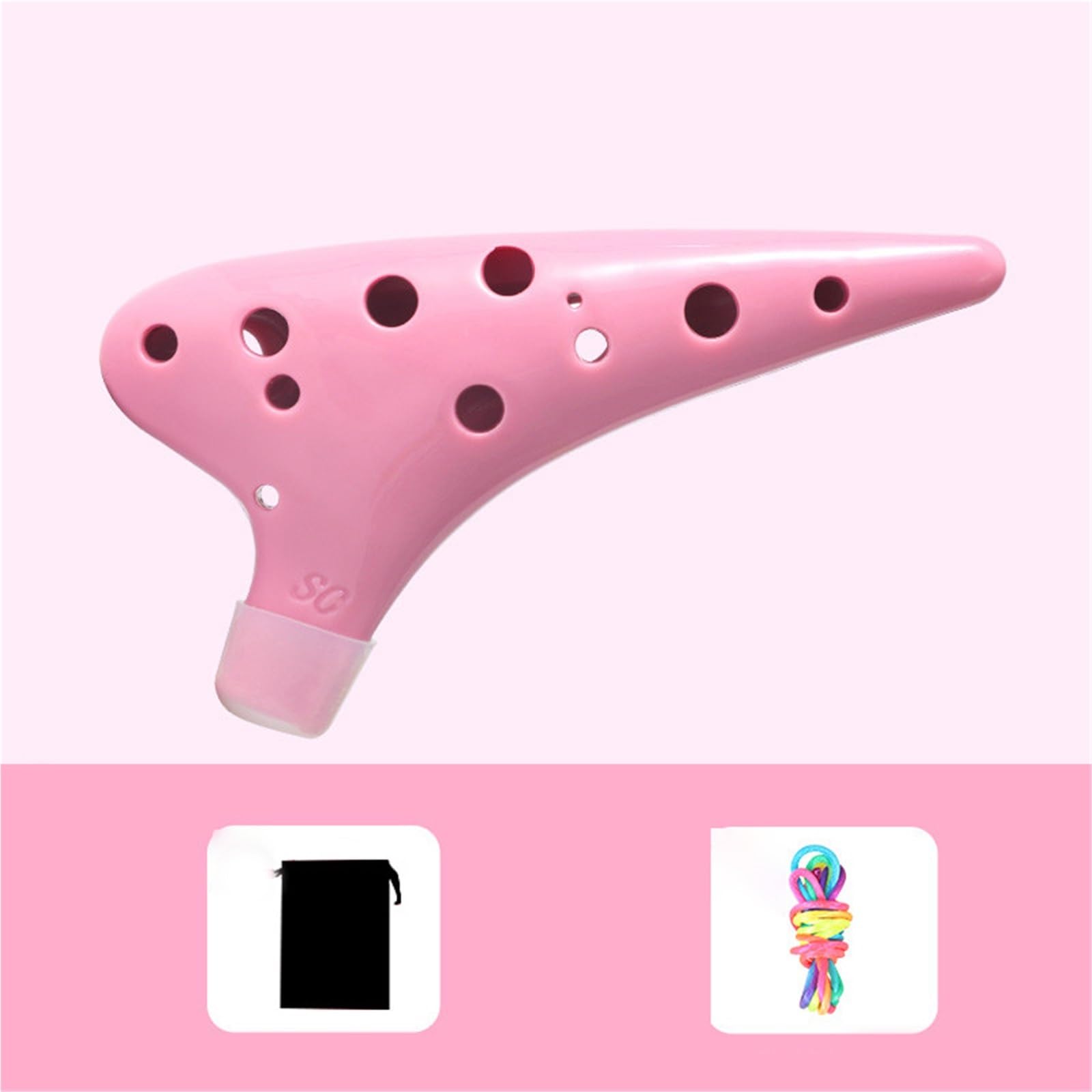Ocarina Strumento In Resina ABS Ocarina Portatile A 12 Fori Con Chiave Alta SC