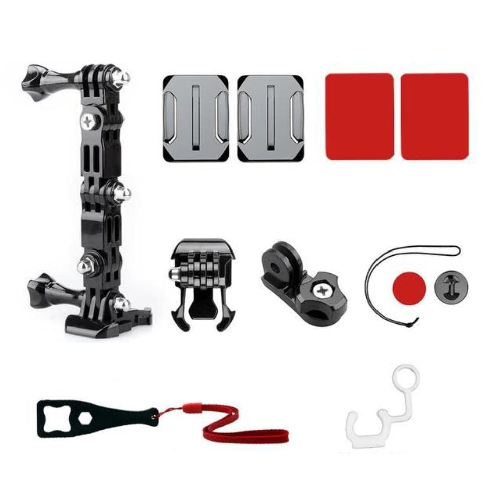 Motorcycle Helmet Mount Kit Compatible with Gopro Hero 13/12/11/10/9/8/7/6/5 for SJCAM, for YI, for Osmo Action Insta360 One R Action Cameras Accessories and More