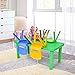 Costzon Kids Chairs, Stackable Plastic Colorful for Toddlers Boys Girls, Learn and Play Stools for School, Home & Play Room (Multicolor, 4 Chairs)