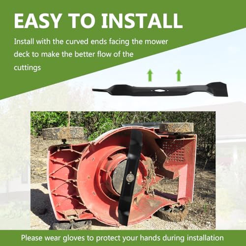 742-05177 Ultra High-Lift Bagging Blades Set for Cub Cadet MTD Troy Bilt 42" Zero-Turn Mower, Replaces 742P05177, Compatible with Enduro XT1-LT42 XT2-LX42 Ultima ZT1-42 ZT1-42E ZTS1-42 (2 Pack) by BCQNXX - Used condition - Image 7