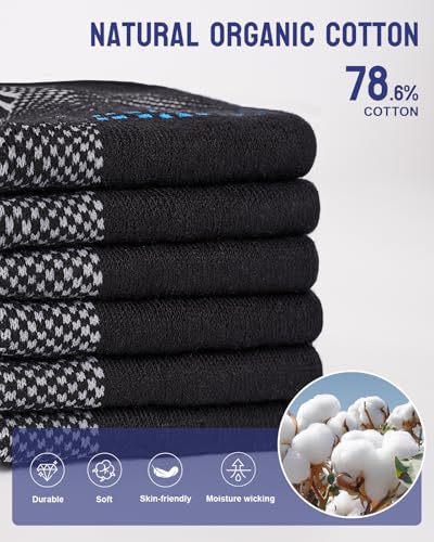 Mens Athletic Ankle Socks, Cushioned Running Socks, Low Cut Moisture Wicking Short Cotton Socks 6 Pairs2