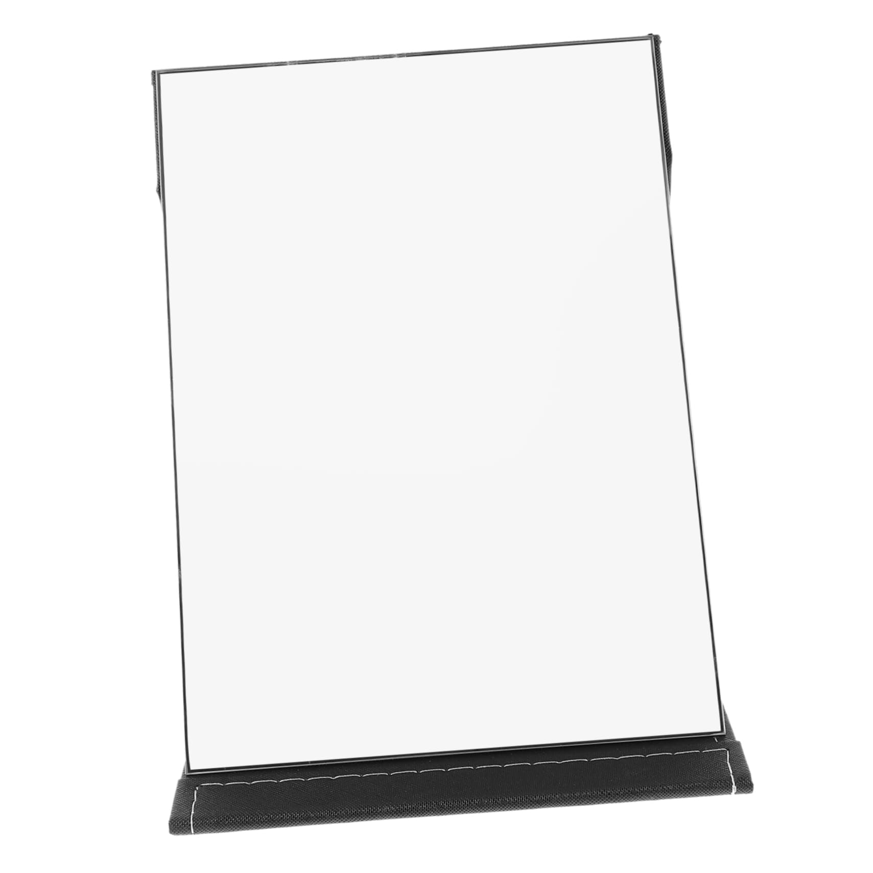 Miroir de maquillage portable HD Healvian en PU noir, un accessoire de beauté élégant et durable
