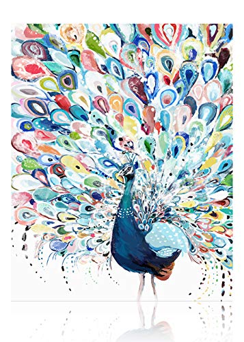 SUMGAR Malen nach Zahlen Pfau Bunt Blau Gemälde Erwachsene DIY Tier Kunstwerk Bild Dekor Wohnzimmer Schlafzimmer Senior…
