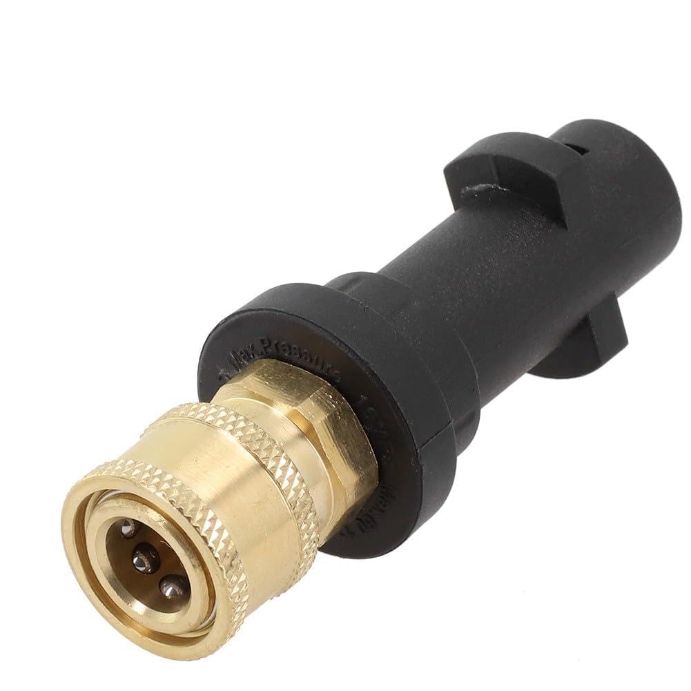 Quick Connect Adapter, 1/4inch Brass Fitting for Karcher K2-K7 Pressure Washer Lance, for Spray Nozzle Tips