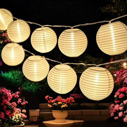 Bright Zeal 20' Long 30 LED Lanterns String Lights Battery Powered - Indoor Outdoor 3