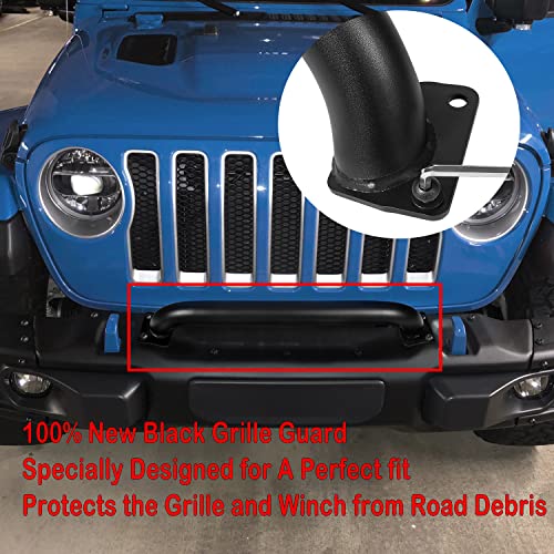 Deecaray 82215351 Grille Winch Brush Guard, Black, Compatible With 2018-2021 Jeep Wrangler Jl & 2020-2021 Gladiator Jt #TOP2