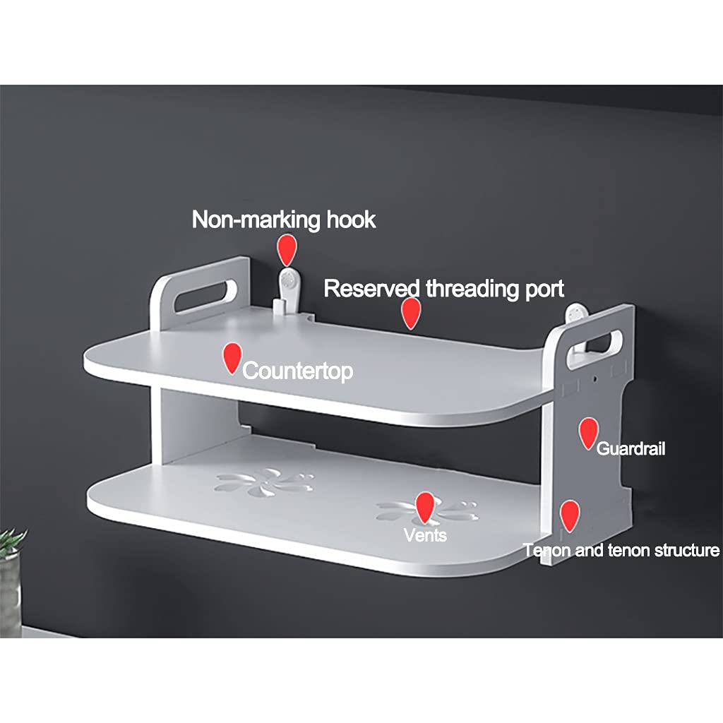 WIFI Router Storage Shelf,Wall Mount Floating Shelf,TV Settop Box
