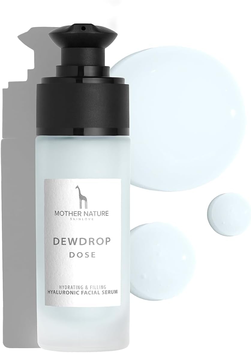 Mother Nature Hyaluron Serum, hooggedoseerd met biologische aloë vera, veganistische natuurlijke cosmetica, met hyaluronzuur en anti-aging effect voor gezichtsverzorging en huidverzorging, 30 ml