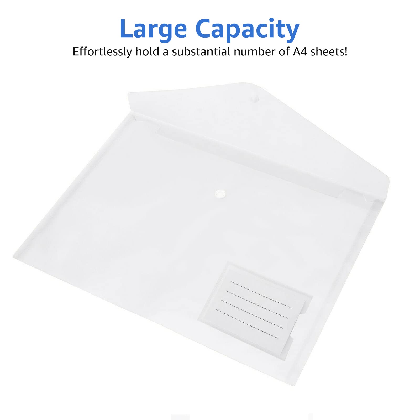 Nuove pagine di inserti tascabili buste in plastica formato A4 a 11 fori per raccoglori di portafogli, con robusta chiusura in velcro colori assorti  21