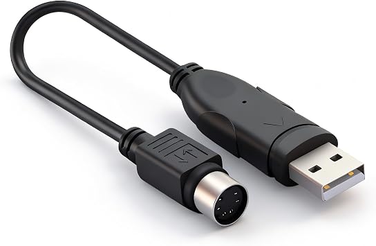 USB to PS/2 Converter, High Speed Stable Conversion USB 2.0 Converter Cable for PS/2 Keyboard Mouse USB Male to Mini DIN 6pin Female Converter Adapter Cable