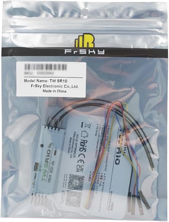 FrSky TW SR10 2.4G Dual Active Receiver Built-in Gyro & Accelerometer Advanced Stabilizer Precision Telemetry 10 Configurable Ports Triple Antennas OTA FBUS/SBUS