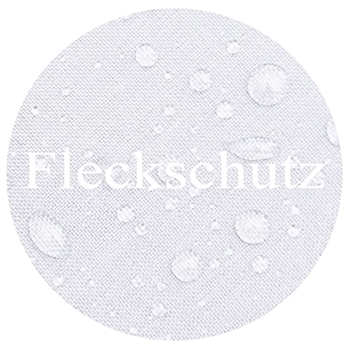 Tischdecke | Weiß - Eckig - 110x160cm | Gartentischdecke | Outdoor-Decke | Lotus-Effekt | Leinen-Optik | Schmutzabweisend – Ansicht 3