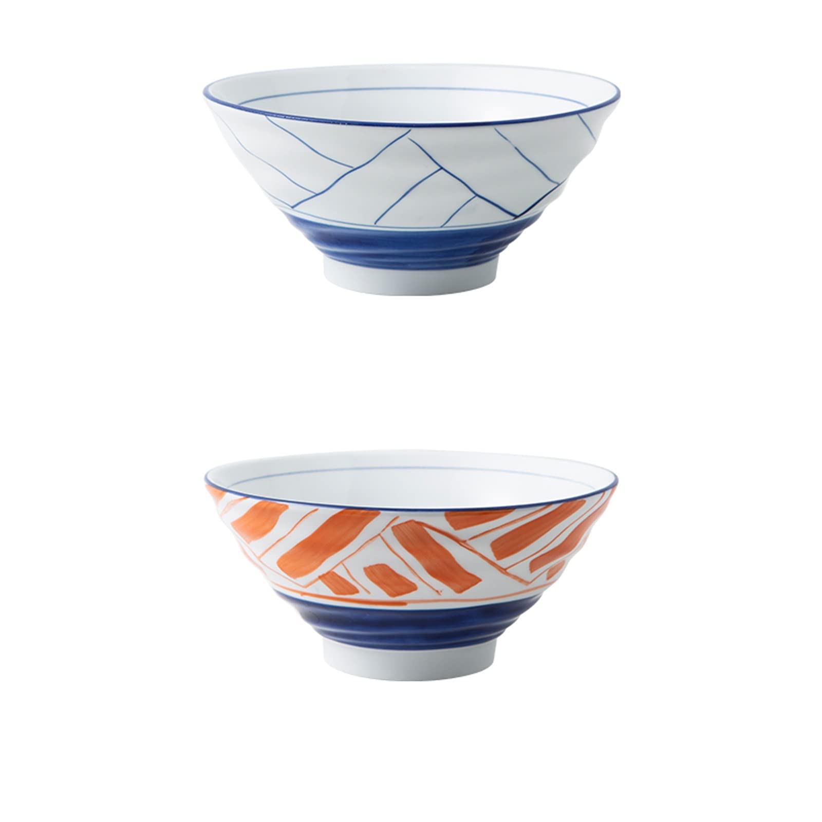 WOTZOV Salad Bowls Porcelain Pasta Bowl Set,For Soups And Salads,Serving Bowls,Large Capacity,Microwave Dishwasher Safe,Set Of 2 Kitchen Soup Bowls