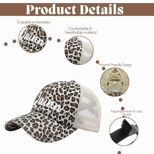 Gorra para mujer con abertura para coleta y bordado personalizado miniatura 6