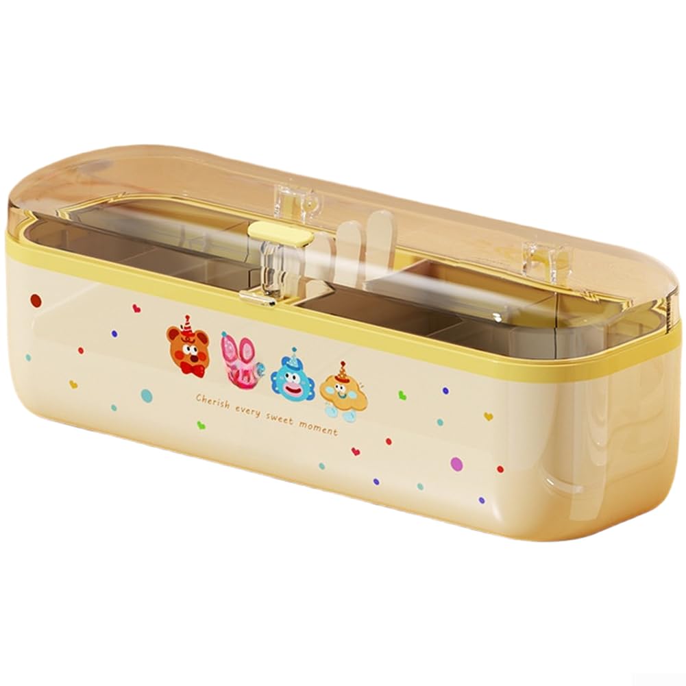 Caja de especias de 4 compartimentos, PET, transparente