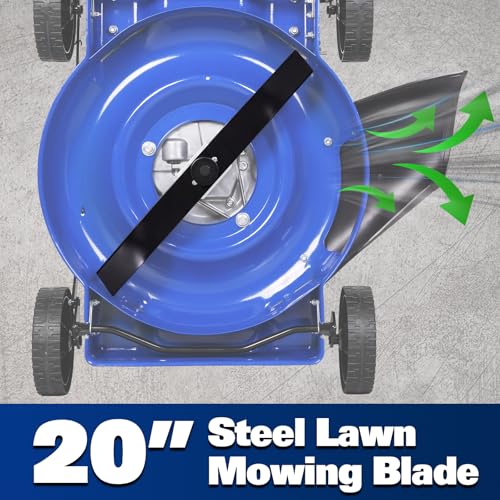 Image of BILT HARD 20'' Push Gas Lawn Mower, Side Discharge with Adjustable Cutting Heights for Lawn, Yard and Garden
