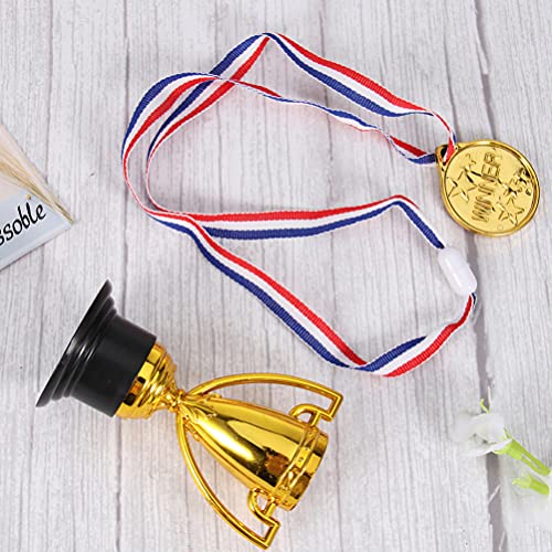 ABOOFAN Medalhas vencedoras de plástico dourado Prêmio de ouro Troféu Prêmio Conjunto de medalhas pa