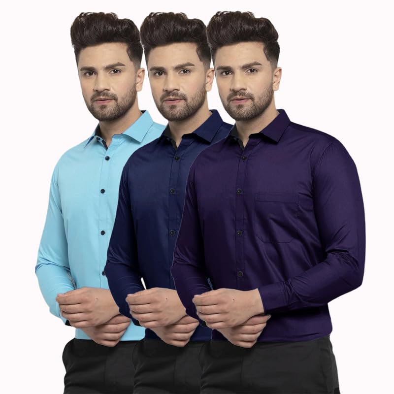 Image of Pinkmint Men Shirt, Cotton Blend, Regular Fit