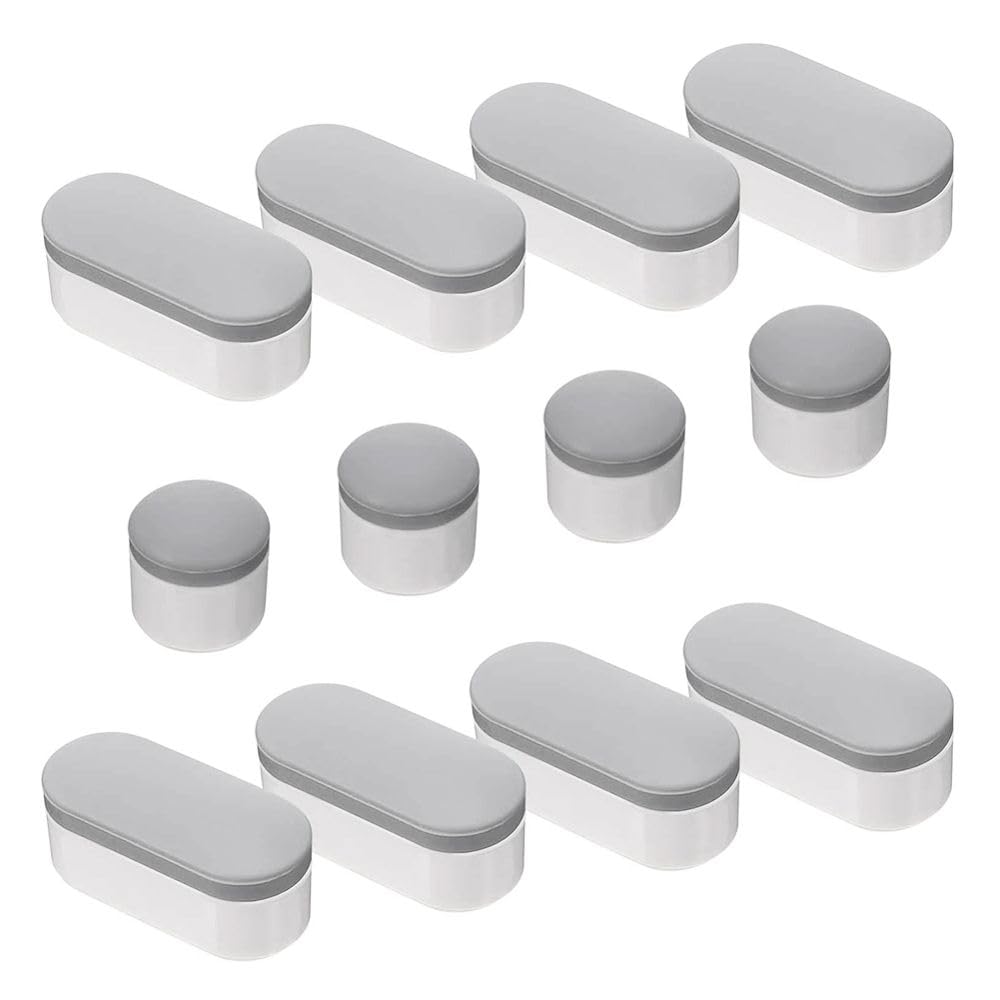 Hndhbfgrt Universal Toilet Seat Bumpers Kit 12 Pieces Replacement with Strong Adhesive Rubber Pads