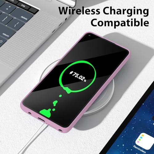 Image of DIZORO Liquid Silicone Case with Microfiber Coushioning Compatible for Samsung Galaxy M51 Shockproof Slim Back Cover, Gel Rubber Full Body Protection - Lilac