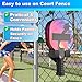 Cosmos Pickleball Paddle Holder Rack Sports Court Fence Hooks Clip Chain Link Fencing Mount Stand Holds 2 Pcs Pickleball Paddles Pickleball Rackets for Pickleball Tennis Court Storage Accessories