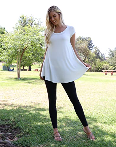 Isaac Liev Women's Tunic Top – 3 Pack Casual Short Sleeve Scoop Neck Soft Flowy Swing Summer Blouse T Shirts Made In Usa Pack1 Xl #TOP7