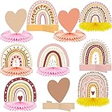 10 Pieces Rainbow Party Decorations Boho Rainbow Decor Rainbow Centerpieces for Tables Rainbow...