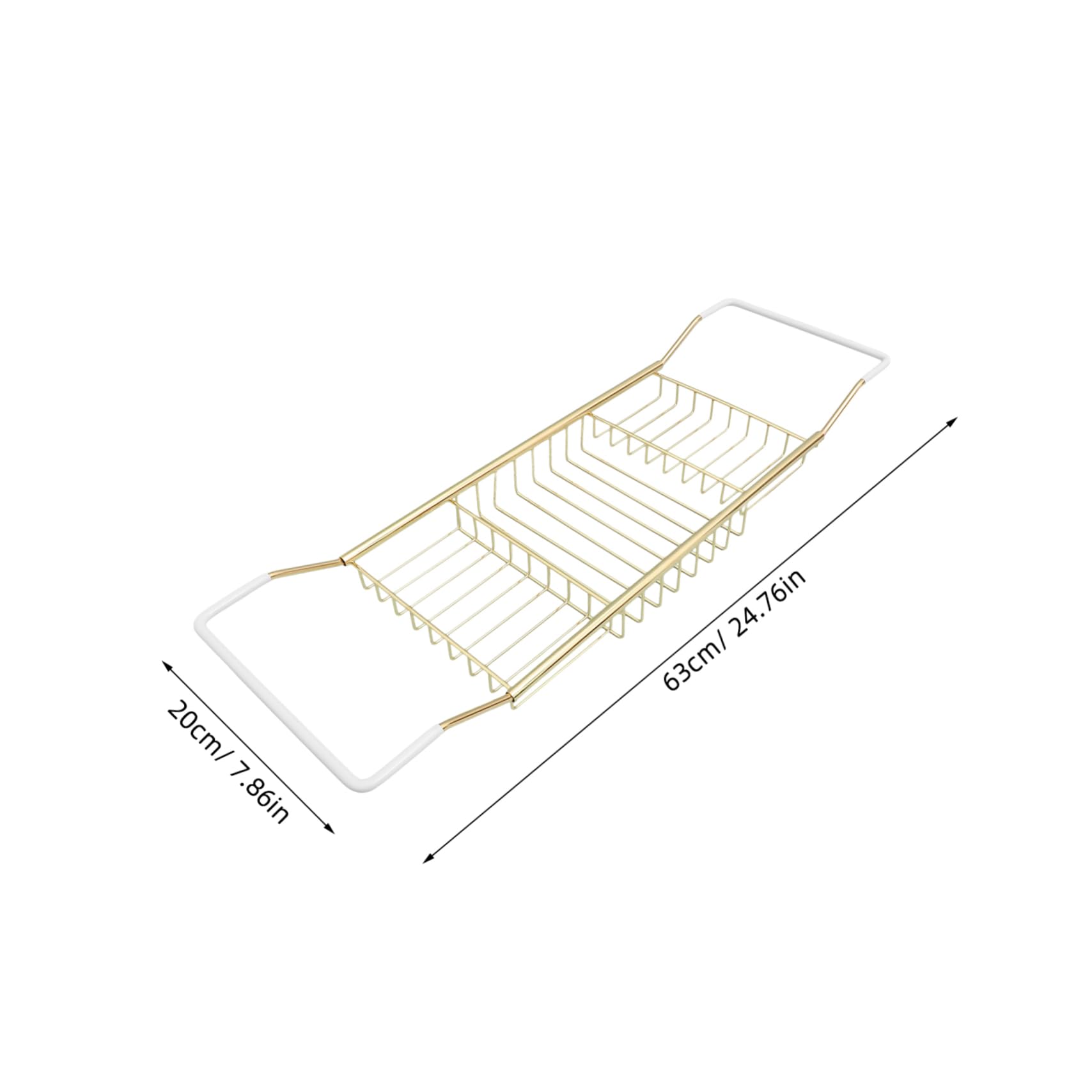 SOLUSTRE Stainless Steel Bath Basin Rack Telescopic Bathtub Home Bathing Phone Holder Anti-Slip Bath Shelf Over Tub