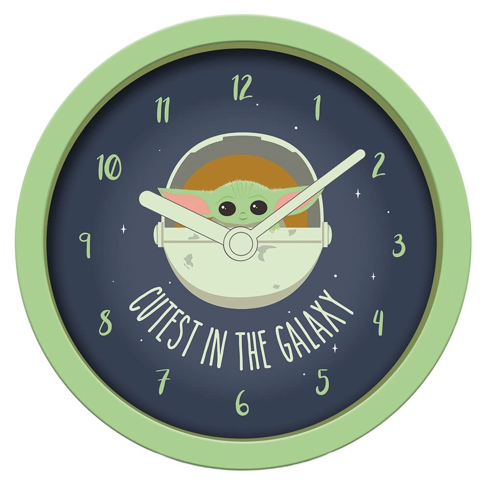 Pyramid International Multicolour Star Wars The Mandalorian Alarm Clock (Cutest In The Galaxy) 12Cm Diameter - Official Merchandise