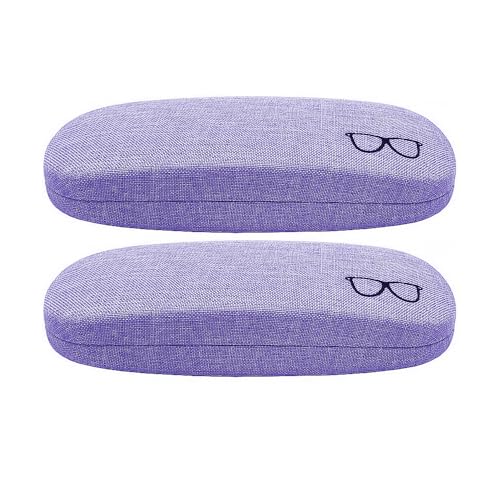 Image of ABAJI Eyeglasses Case Kids Students Reading Glasses Organizer Hard Shell Lint Lining Snap Close Men Women Boys Girls