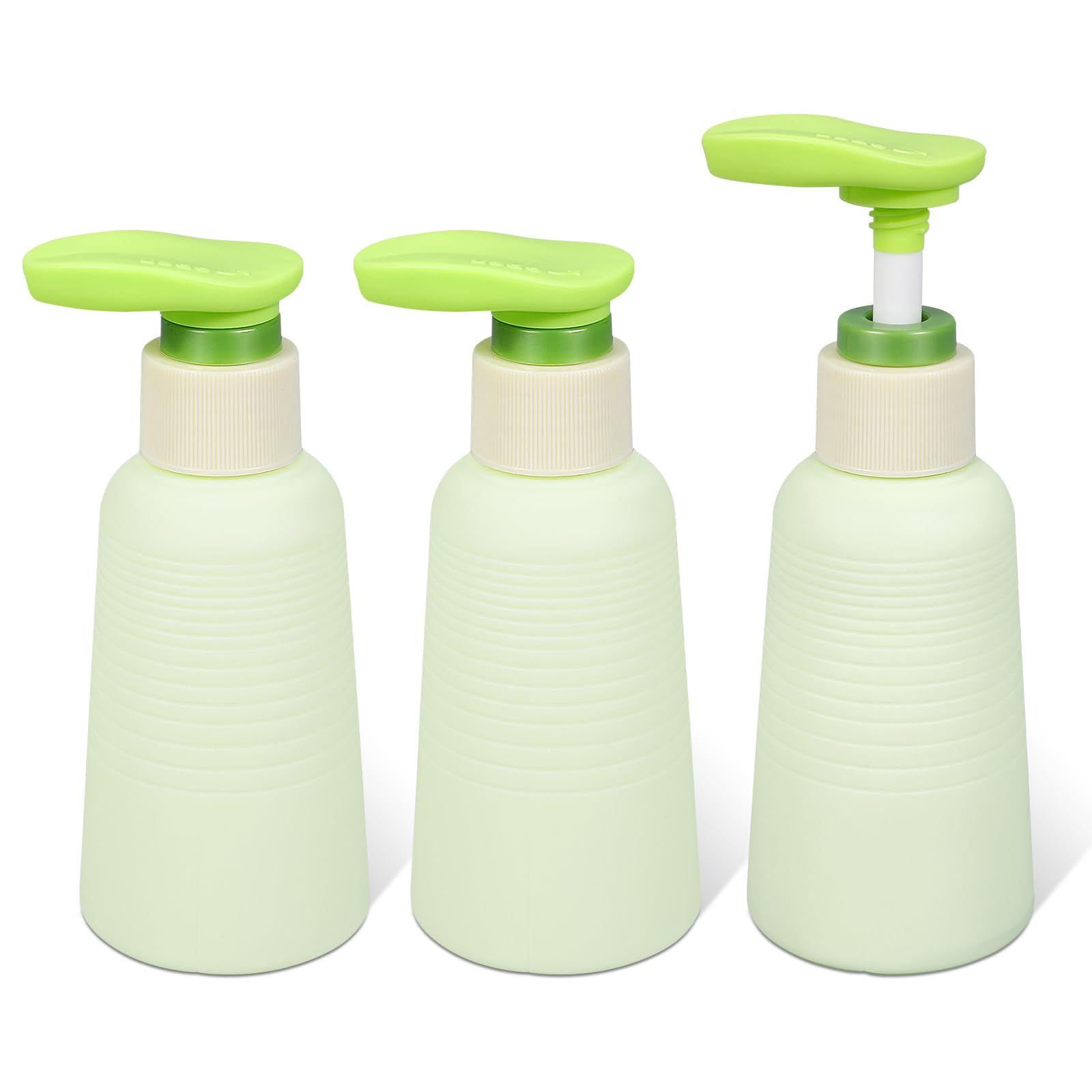 ASEVAT Plastic Pump Bottle 3.4 oz Empty Shampoo Pump Bottles Dispenser 3 Pack Portable Hand Soap Dispenser Leak Proof Empty Travel Shampoo Bottle