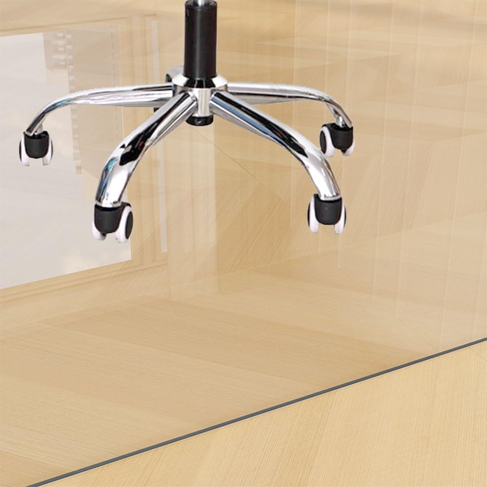 Clear Chair mat for for Hardwood Floor PVC Floor Protector Desk Chair Mat 1 mm Thick Rolling Chair