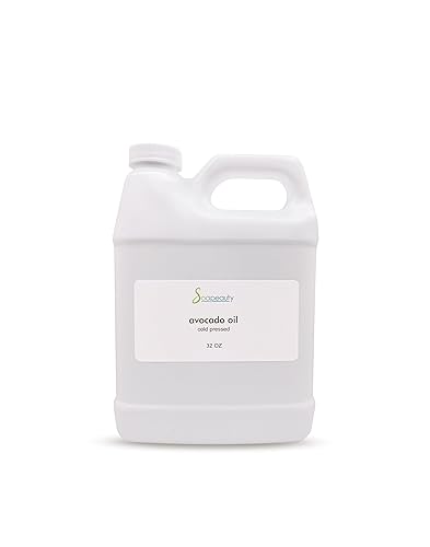 Miniatura 1 de Soapeauty Aceite de aguacate para piel y cabello, prensado en frío, 100% puro y natural, aceite portador para aceites esenciales, aceite de masaje,