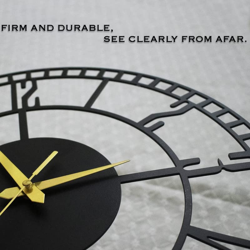 Image of Stylish Metal Wall Clock for Living Room, Bedroom, Office, Kitchen, Home and Hall | Antique Fancy Big Size Modern Wall Watch for Home Decor (Style-2, 60 CM)