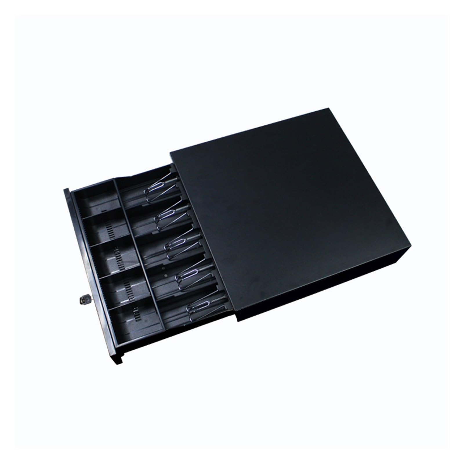 Cash Register, Cash Box Cashier Drawer Supermarket, With Lock Five Independent Use(Nero)