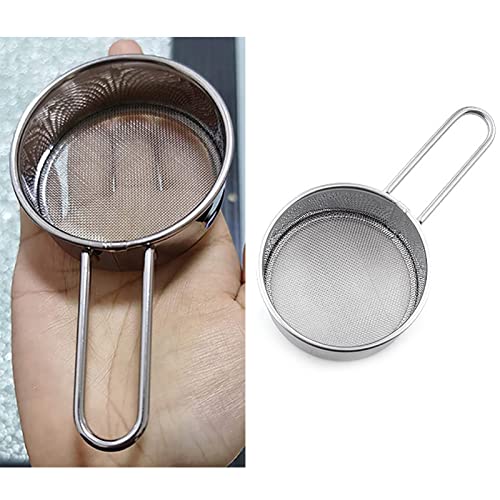Uptuoli SMALL-STRAINER Strainer, Flour Colander Mini Small Flour Sifter For Baking Powder Sugar Coffee Pastas Tea, 2.6 Inch Sieve 40 Fine Mesh Strainers, Stainless Steel Food Strainer Mini Sifter thumb #2