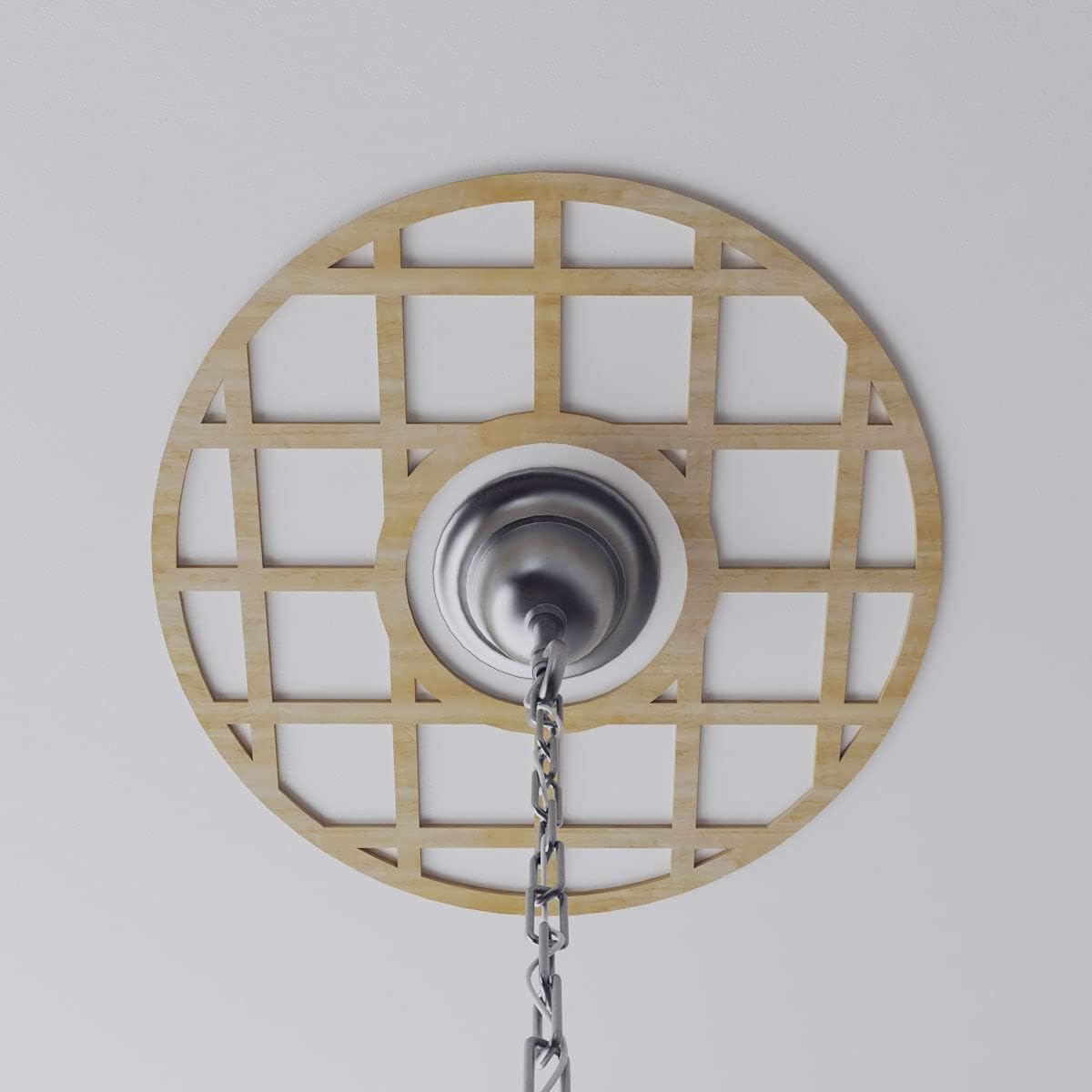 Ekena Millwork 16"OD x 5 3/4"ID x 1/4"T O'Neal Wood Fretwork Pierced Ceiling Medallion, Birch